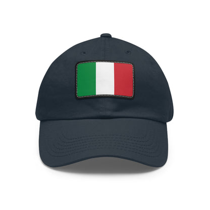 Flag Village Italy Flag Hat Cap with Leather Patch