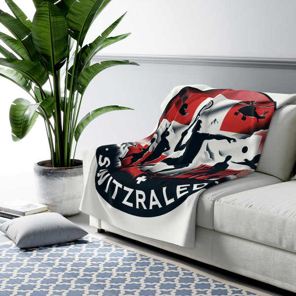 Flag Village Switzerland Sporting Flag Sherpa Fleece Blanket CHE0010