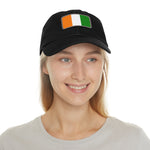 Flag Village Cote D'Ivoire(Ivory Coast) Flag Hat Cap with Leather Patch