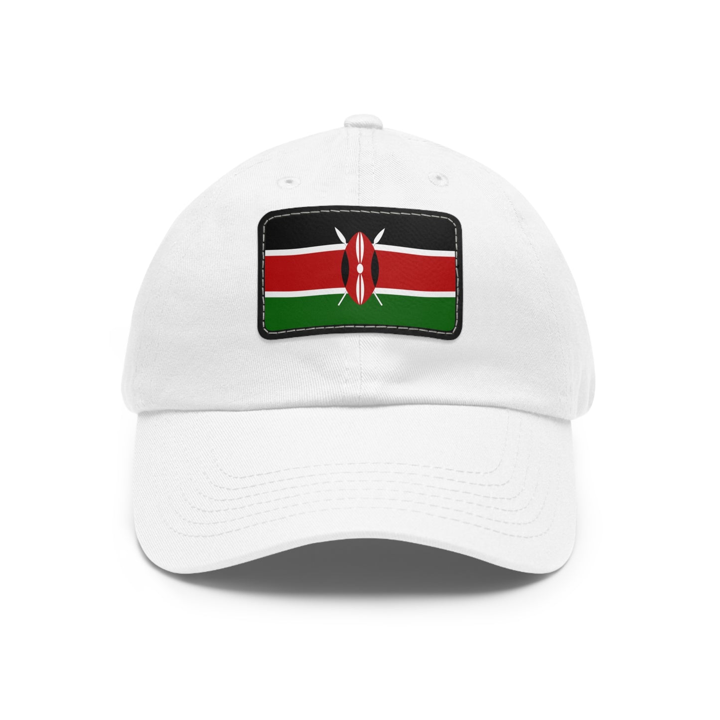 Flag Village Kenya Flag Hat Cap with Leather Patch