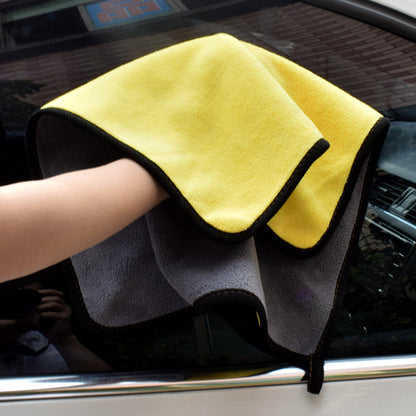 Flag Village Auto Tools Two-color Couble-sided Car Dual-use Cleaning Car Wash Towel