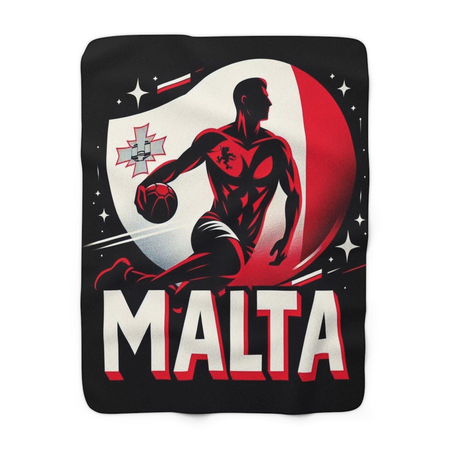Flag Village Malta Sporting Flag Sherpa Fleece Blanket MLT0005