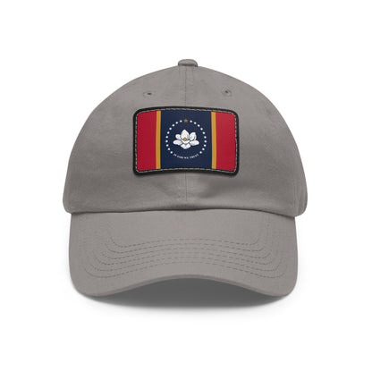 Flag Village USA Mississippi State Flag Hat Cap with Leather Patch
