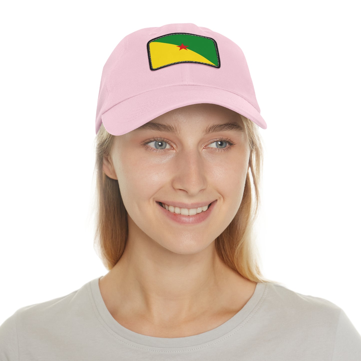 Flag Village Guiana(French Guiana) Flag Hat Cap with Leather Patch