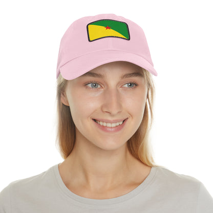 Flag Village Guiana(French Guiana) Flag Hat Cap with Leather Patch