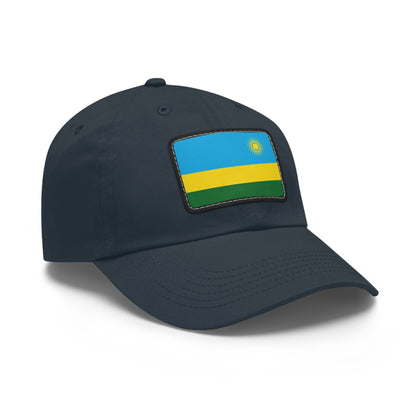 Flag Village Rwanda Flag Hat Cap with Leather Patch