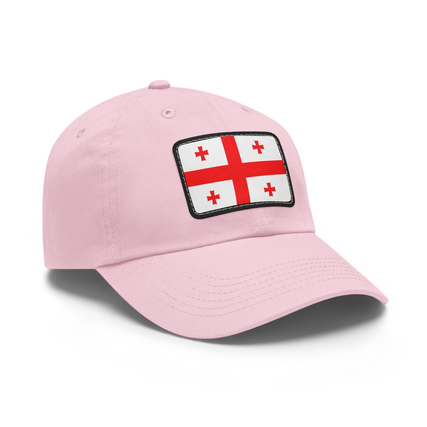 Flag Village Georgia Flag Hat Cap with Leather Patch