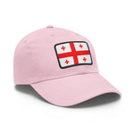 Flag Village Georgia Flag Hat Cap with Leather Patch