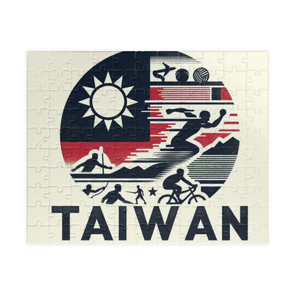 Flag Village Taiwan Sporting Flag Puzzle (110, 252, 520, 1014-piece) TWN0005