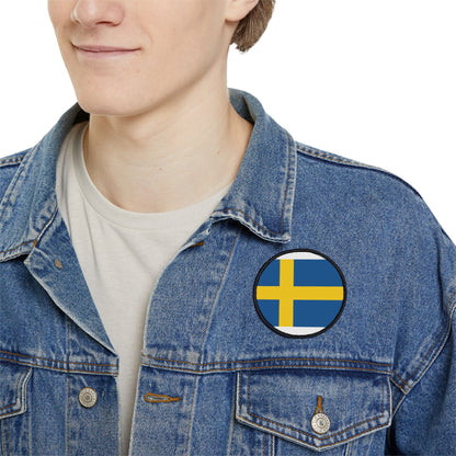 Flag Village Sweden Flag Embroidery Iron-On Patches