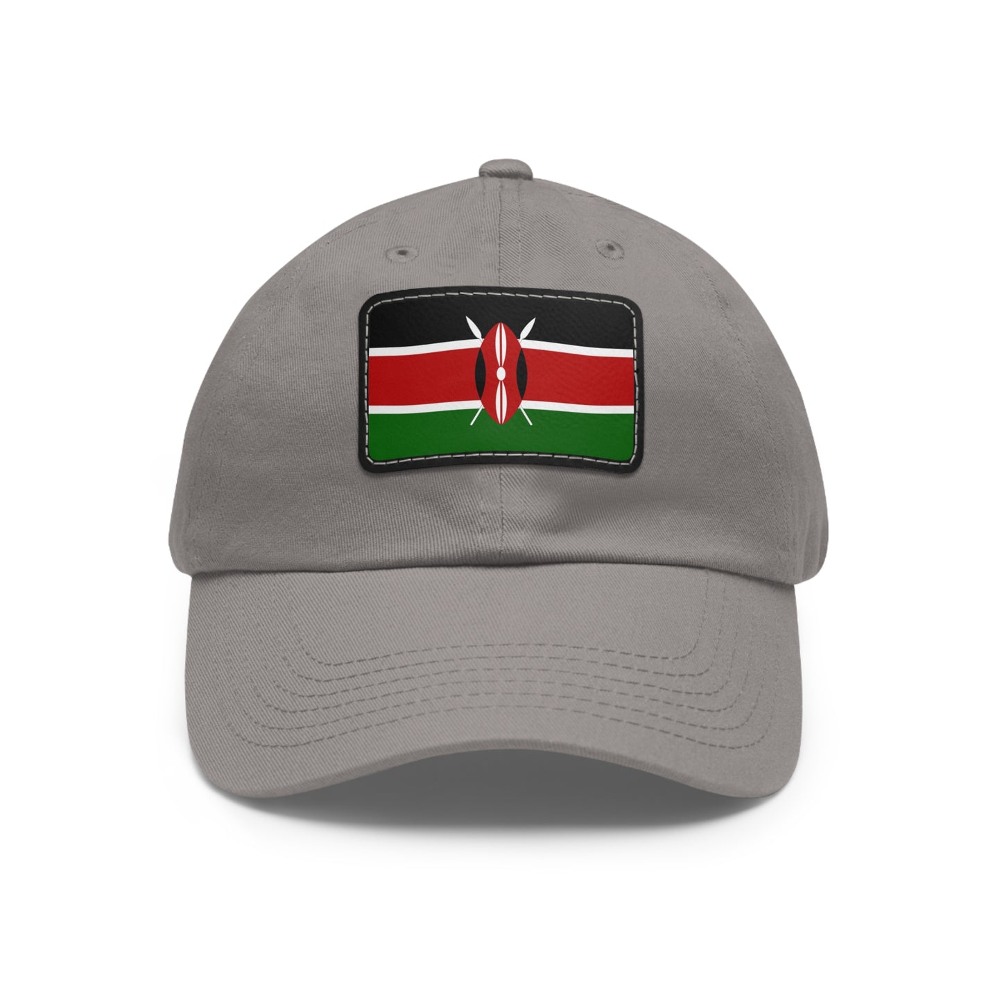 Flag Village Kenya Flag Hat Cap with Leather Patch