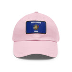 Flag Village USA Wisconsin State Flag Hat Cap with Leather Patch