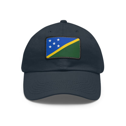 Flag Village Solomon Islands Flag Hat Cap with Leather Patch