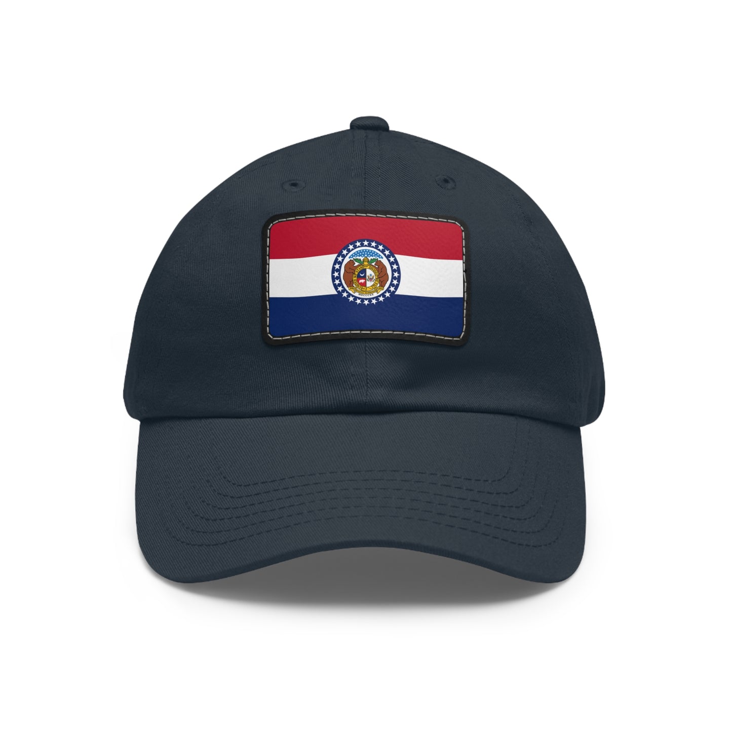 Flag Village USA Missouri State Flag Hat Cap with Leather Patch