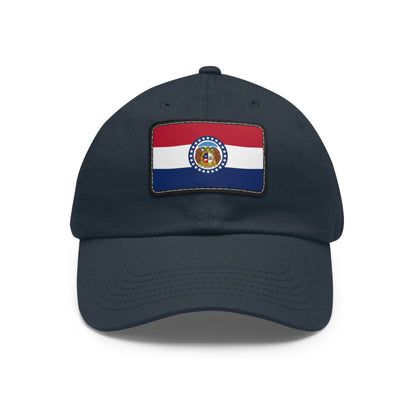 Flag Village USA Missouri State Flag Hat Cap with Leather Patch