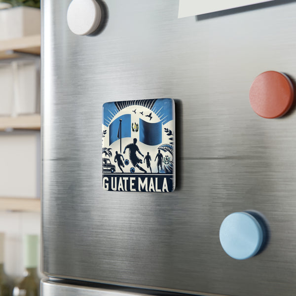 Flag Village Guatemala Flag Sporting Porcelain Magnet, Square GTM0005