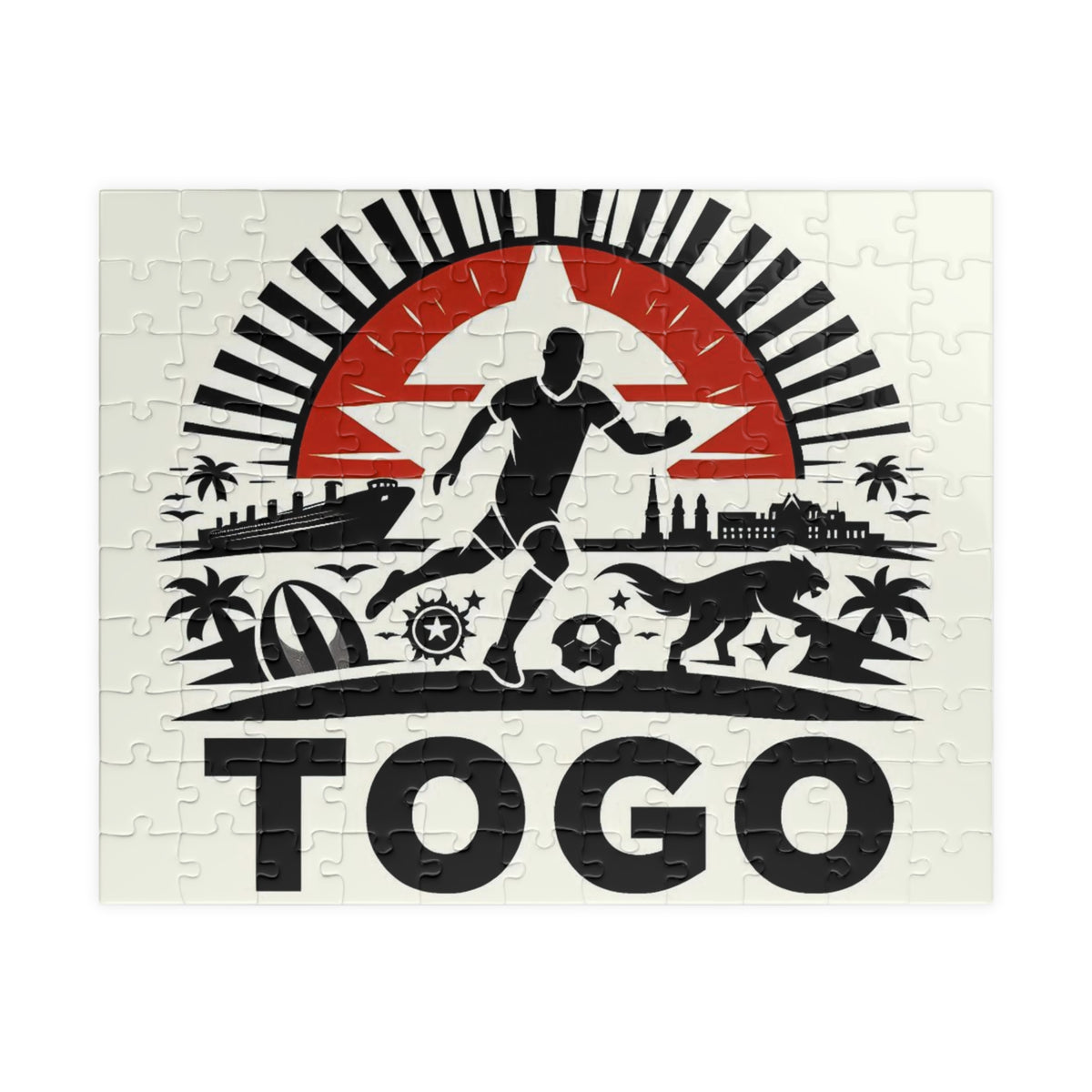 Flag Village Togo Sporting Flag Puzzle (110, 252, 520, 1014-piece) TGO0002