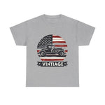 Flag Village USA Vintage Car Flag T-SHIRT Heavy Cotton Tee USA0003