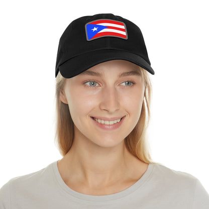 Flag Village USA Puerto Rico State Flag Hat Cap with Leather Patch