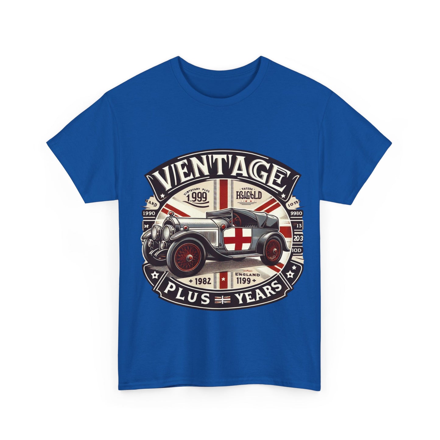 Flag Village UK Vintage Car Flag T-SHIRT Heavy Cotton Tee UK0005