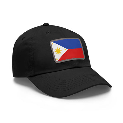 Flag Village Philippines Flag Hat Cap with Leather Patch