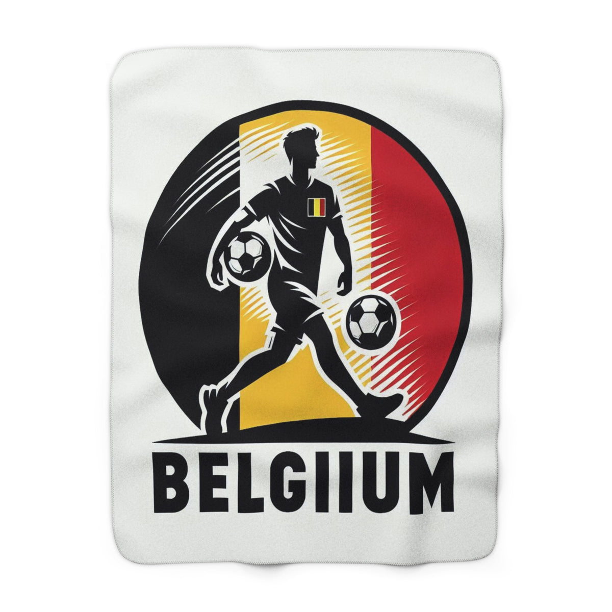 Flag Village Belgium Sporting Flag Sherpa Fleece Blanket