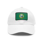 Flag Village USA Washington State Flag Hat Cap with Leather Patch