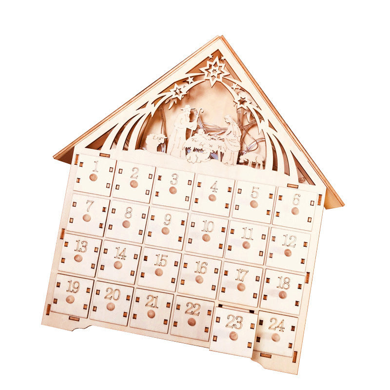 Flag Village DIY wooden calendar Christmas gift box