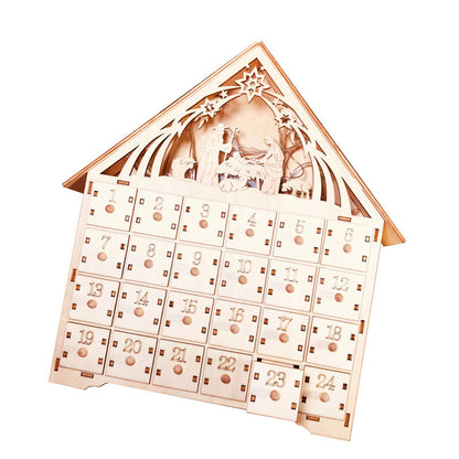Flag Village DIY wooden calendar Christmas gift box