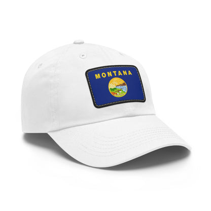 Flag Village USA Montana State Flag Hat Cap with Leather Patch