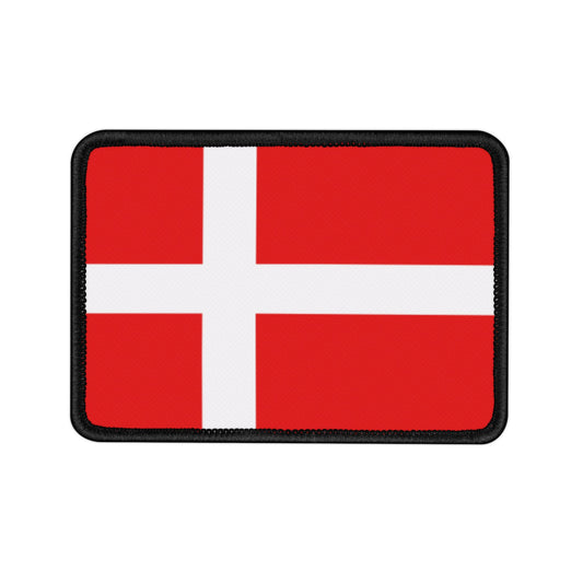 Flag Village Denmark Flag Embroidery Iron-On Patches