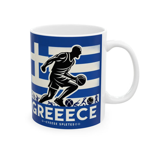 Flag Village Greece Sporting Flag Ceramic Coffee Mug 11oz GRC0008