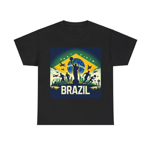 Flag Village Brazil Sporting Flag T-SHIRT Heavy Cotton Tee BRA0010