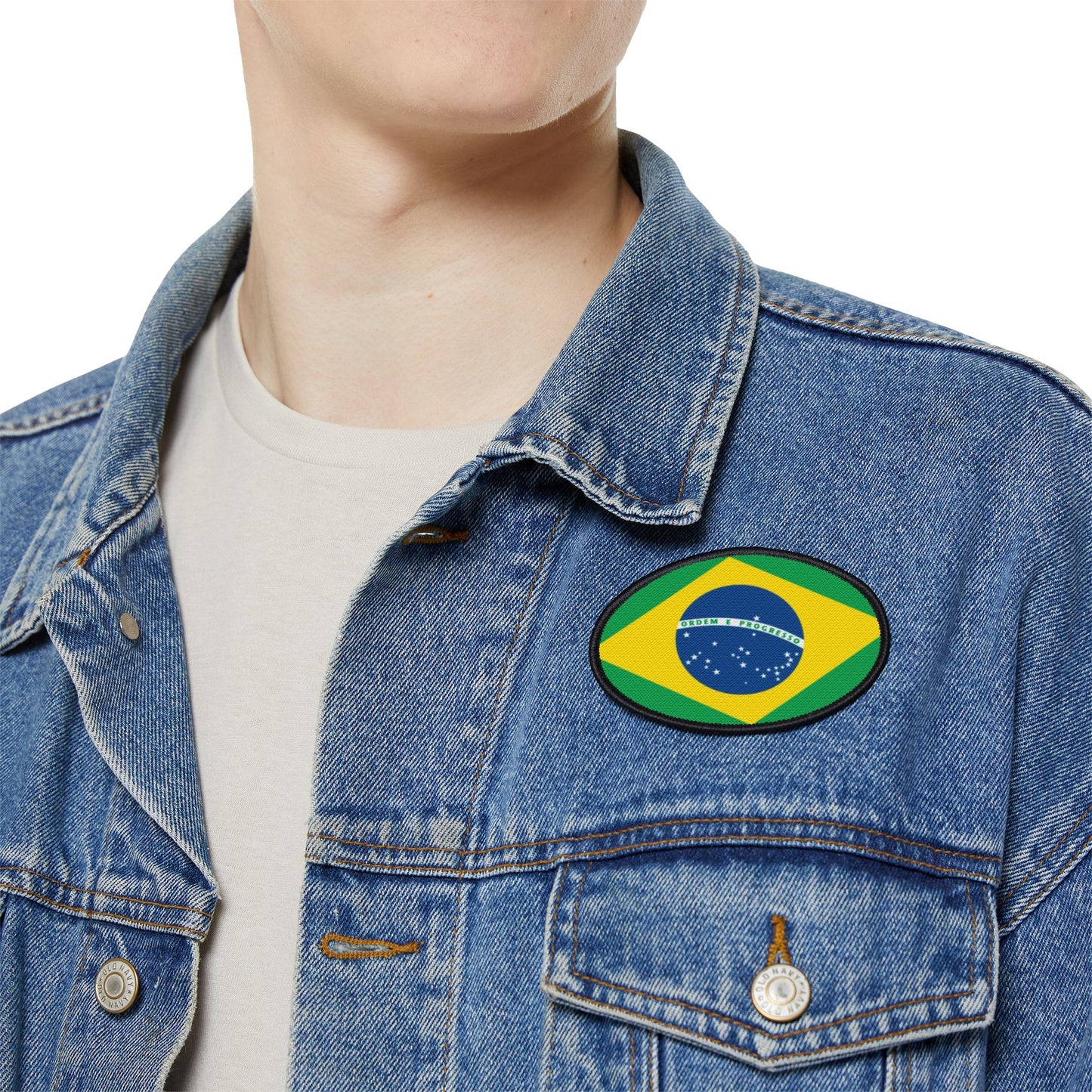 Flag Village Brazil Flag Embroidery Iron-On Patches