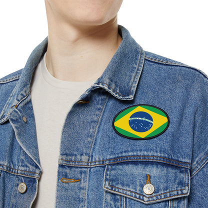 Flag Village Brazil Flag Embroidery Iron-On Patches