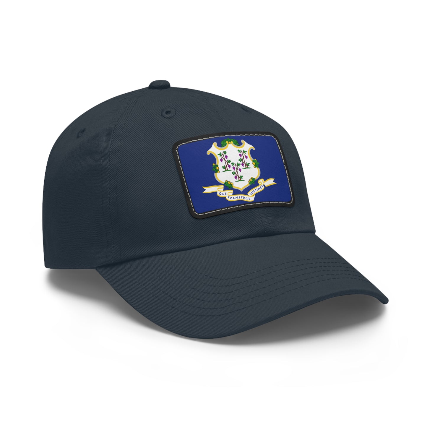 Flag Village USA Connecticut State Flag Hat Cap with Leather Patch