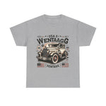 Flag Village USA Vintage Car Flag T-SHIRT Heavy Cotton Tee USA0017