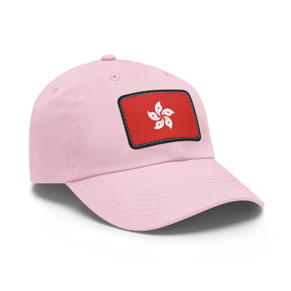 Flag Village Hong Kong Flag Hat Cap with Leather Patch