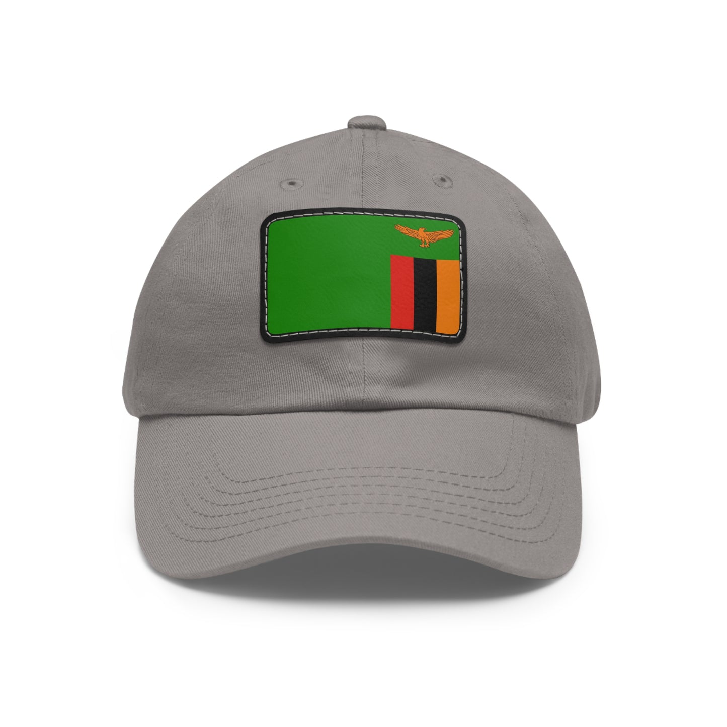 Flag Village Zambia Flag Hat Cap with Leather Patch