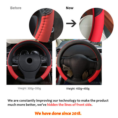 Flag Village Auto Tools Universal Leather Car Steering Wheel Cover