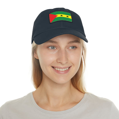Flag Village Sao Tome And Principe Flag Hat Cap with Leather Patch