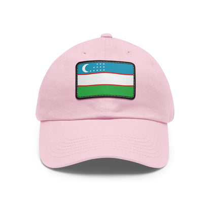 Flag Village Uzbekistan Flag Hat Cap with Leather Patch