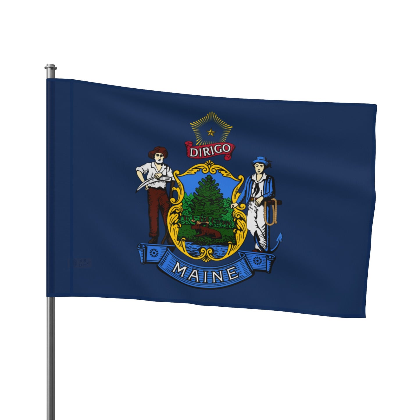 Flag Village USA Maine State Flag 18" x 12" / 36" x 24" / 60" x 36"