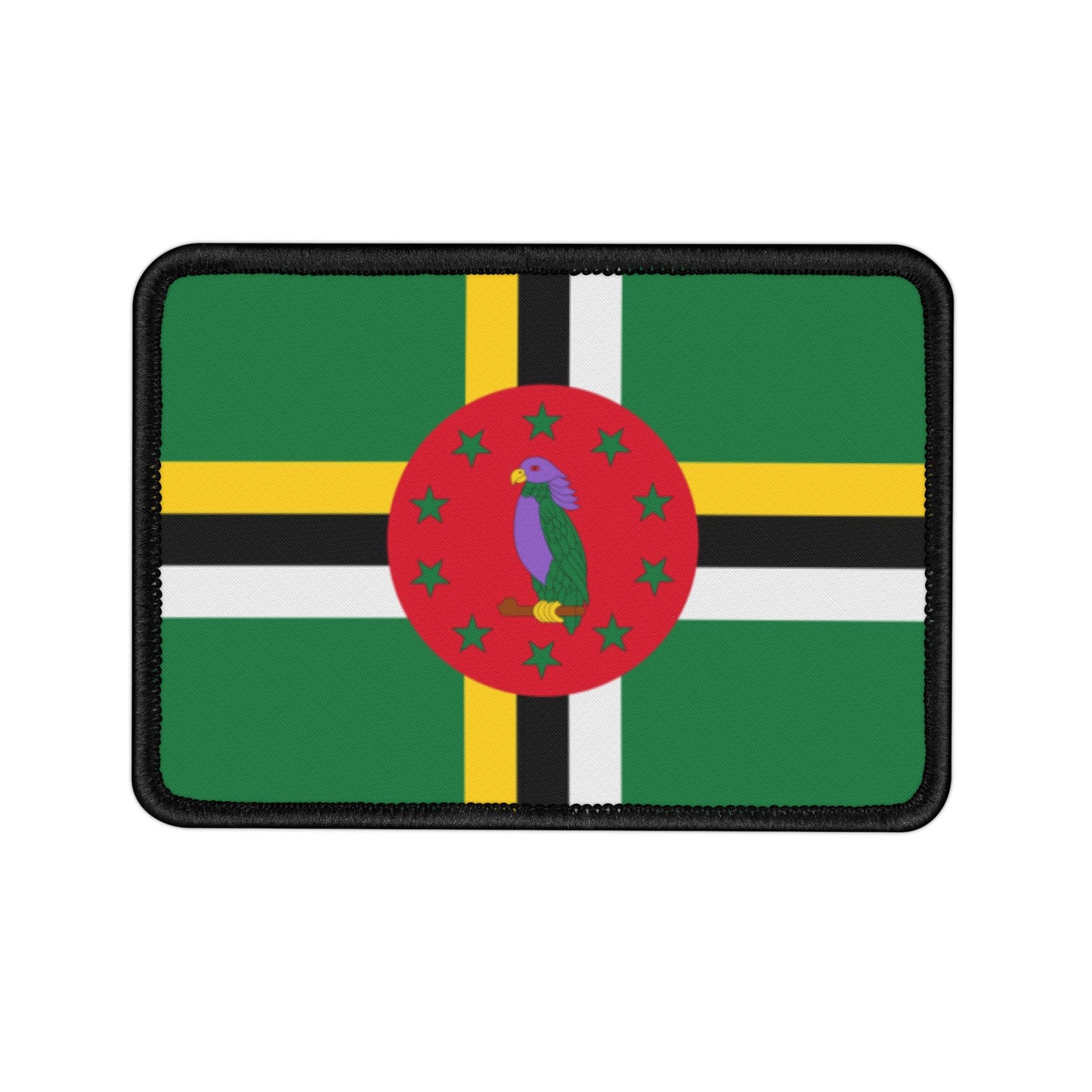 Flag Village Dominica Flag Embroidery Iron-On Patches
