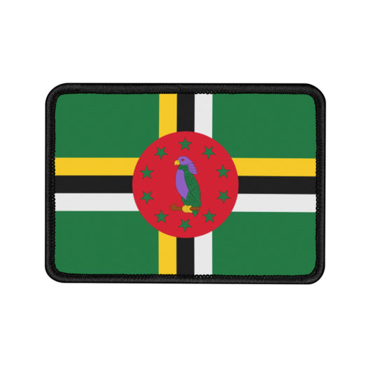 Flag Village Dominica Flag Embroidery Iron-On Patches