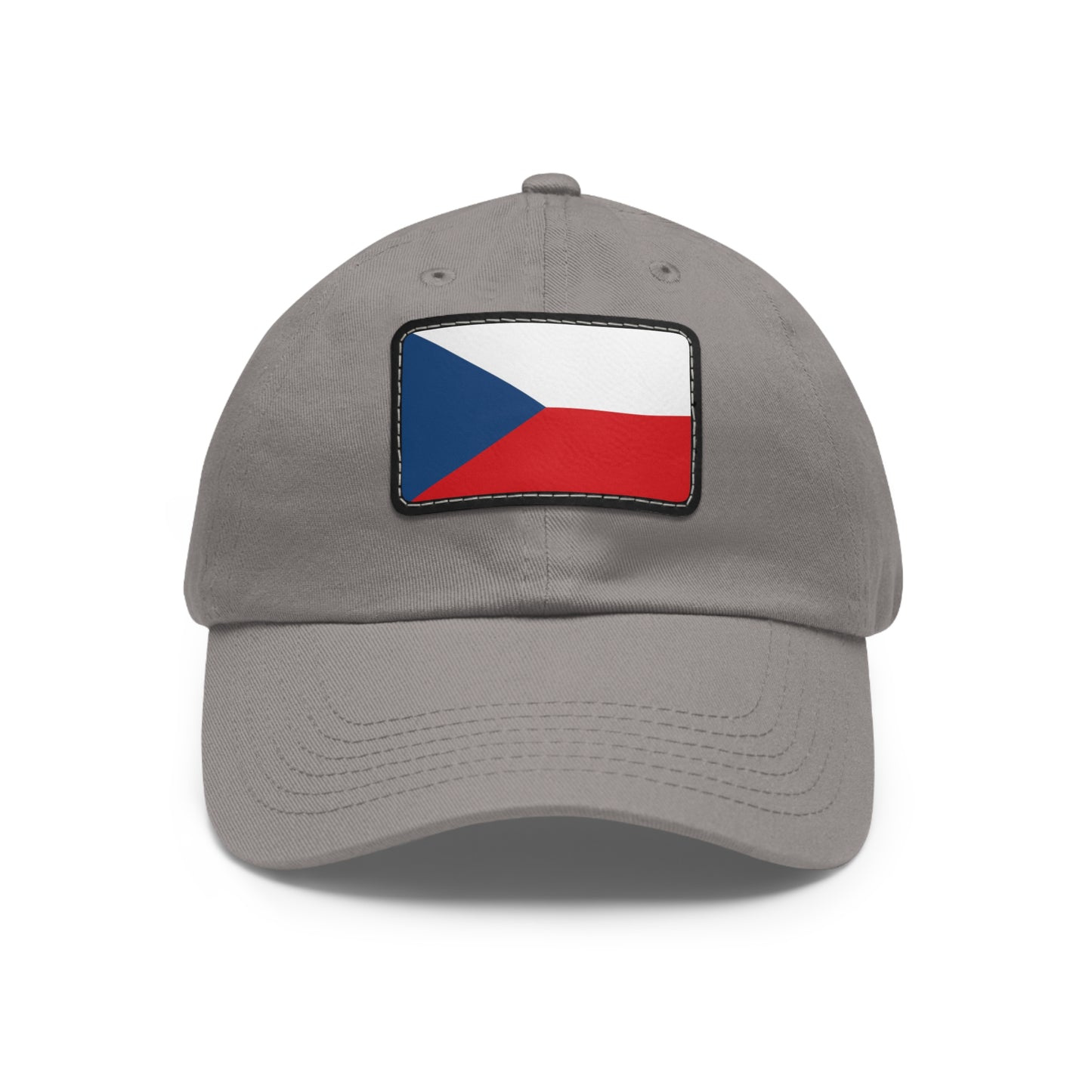 Flag Village Czech Republic Flag Hat Cap with Leather Patch