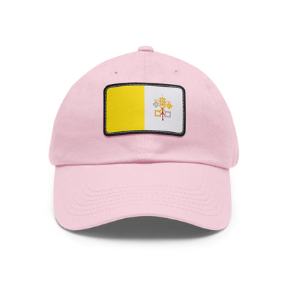 Flag Village Vatican Flag Hat Cap with Leather Patch