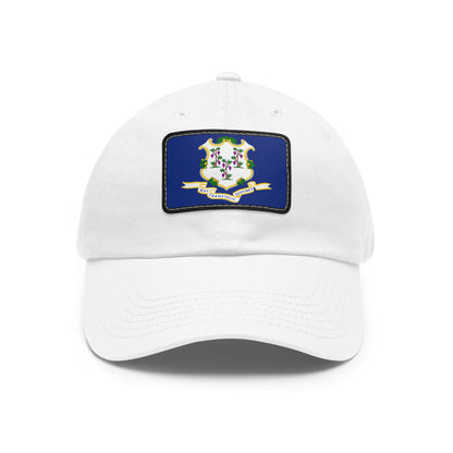 Flag Village USA Connecticut State Flag Hat Cap with Leather Patch