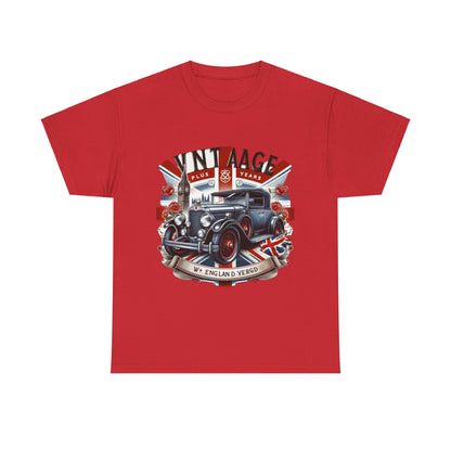 Flag Village UK Vintage Car Flag T-SHIRT Heavy Cotton Tee UK0007