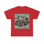 Flag Village USA Vintage Car Flag T-SHIRT Heavy Cotton Tee USA0015